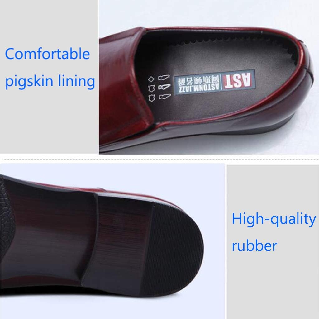 Men's Business Leather Shoes,British Style Work Office Leisure Loafers Walking Party Banquet Dress Shoes,Black- 45/UK 10.5/US 11
