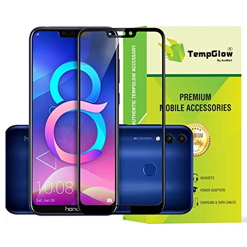 Image of Screen Protector for Huawei Honor 8c Black Tempered Glass Edge-to-Edge 6D Screen Guard With Installation Kit