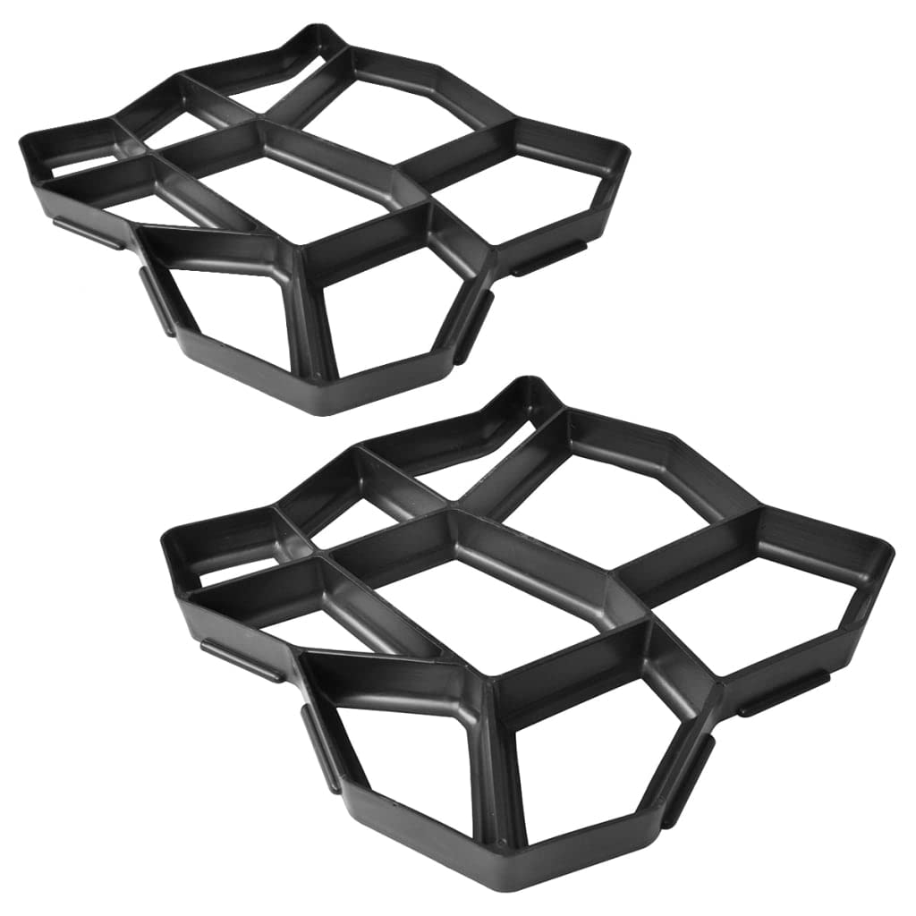 Set 2 moldes de pavimento para el jardín, 42 x 42 x 4 cm