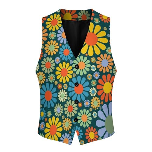 Men's Purple Sunset Suit Vest Slim Fit Business Dress Vest Waistcoat for Wedding Party Casual Dress4