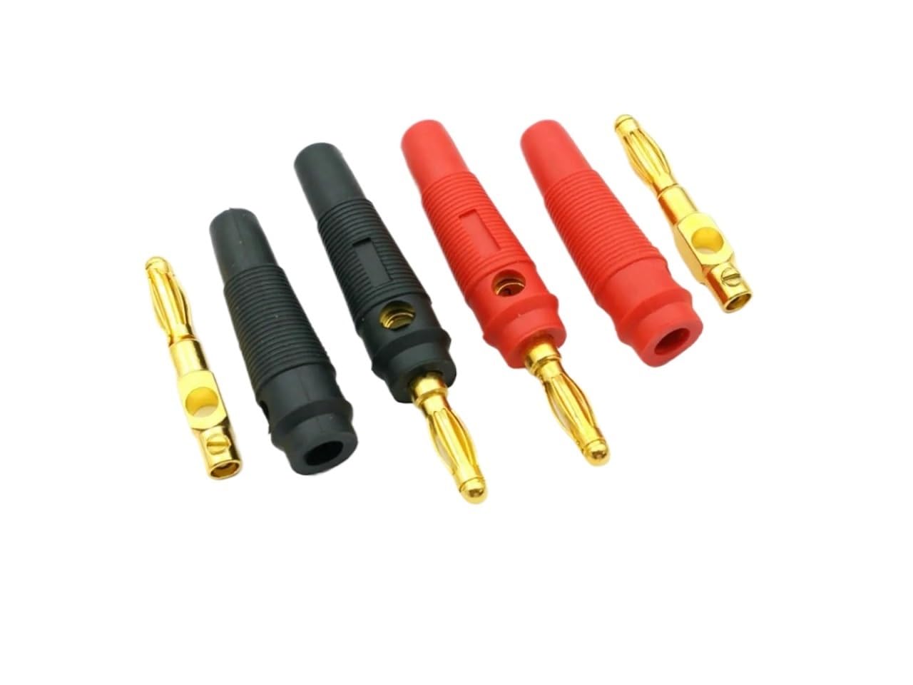 100 pcs Gold Plated Plated 4mm Banana for Audio Speaker Connectors