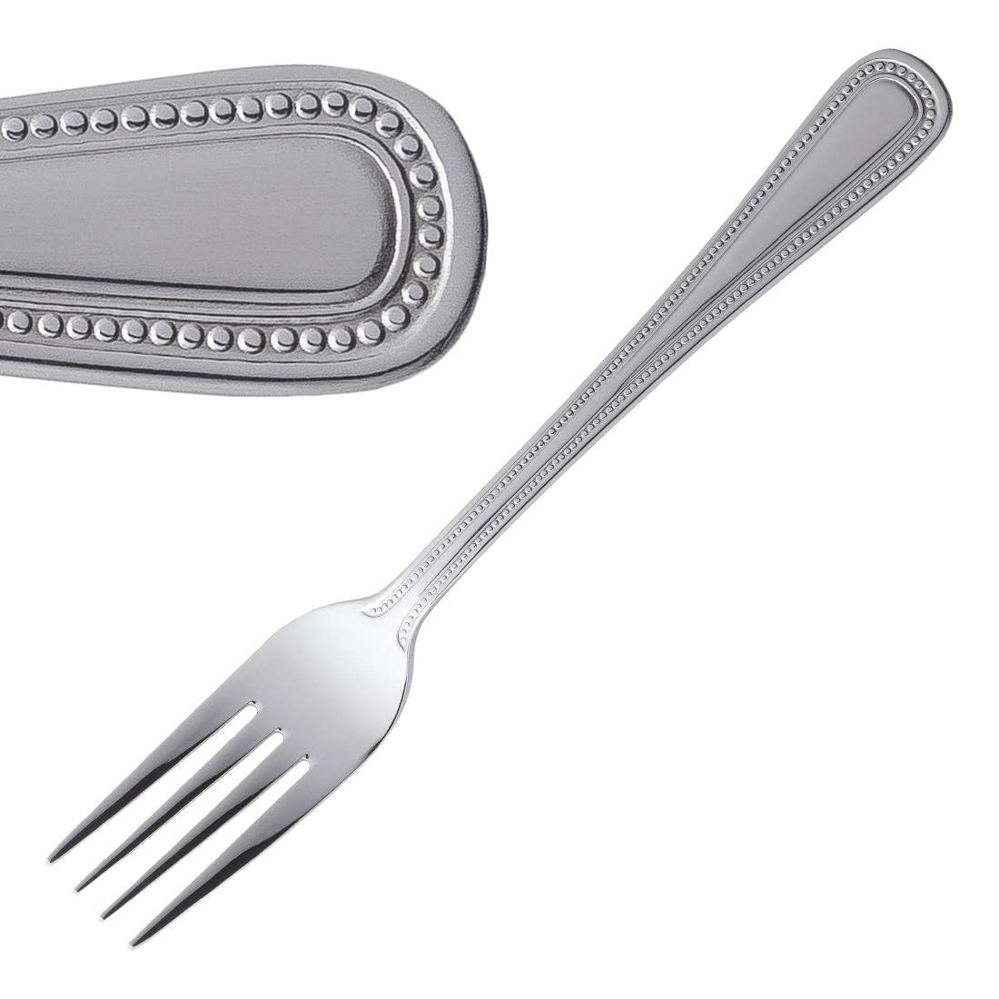 Olympia C128 Bead Cutlery Dessert Forks (Pack of 12) @Next Day Delivery !