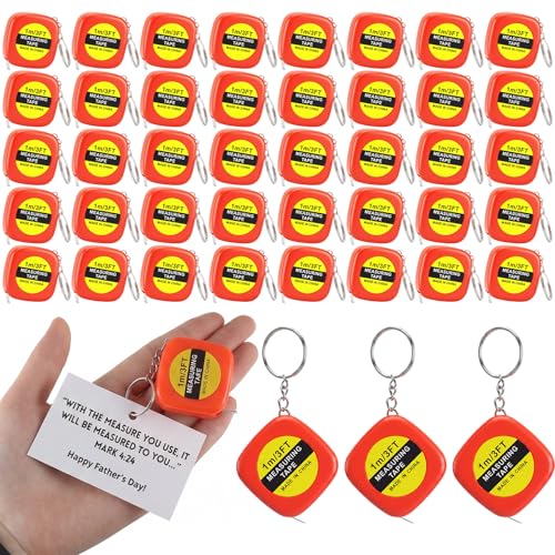 Set de 40 cintas métricas mini portátiles con llavero