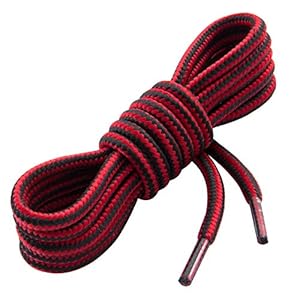 Lorpops Ronde schoenveters [2 paar] Zware en duurzame schoenveters voor laarzen, diameter: 3/16 ”werkschoenen en wandelschoenen(UK)