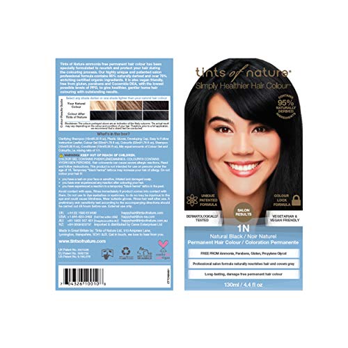 Tints of Nature 1N Natural Black Permanent Hair Dye | A Natural And