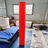 Imbottitura per palo, protezione per tutte le condizioni atmosferiche per pallacanestro, calcio, pallavolo, pali e campi da gioco, compatibile con altezza 1,2 m - 1,8 m, design rotondo rosso