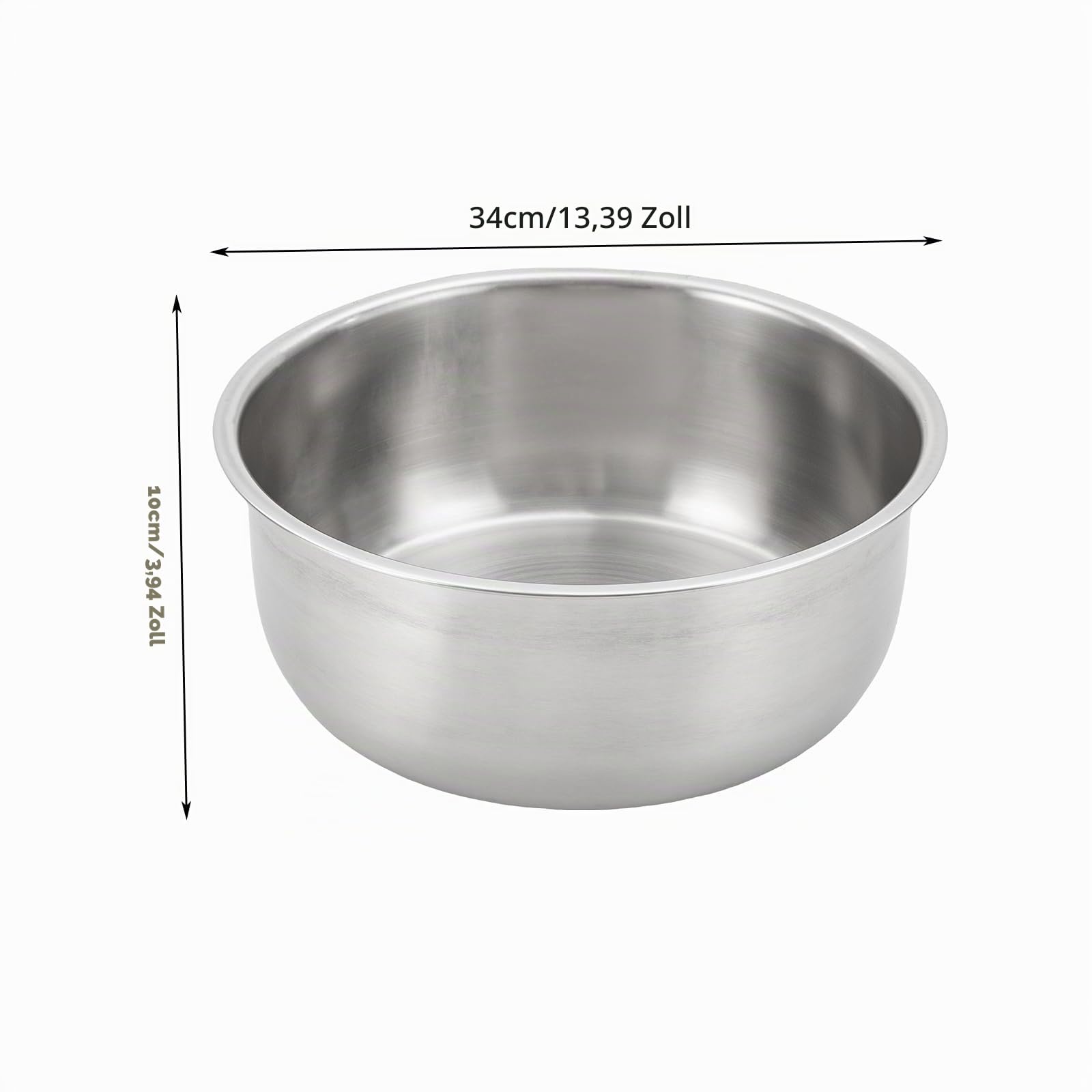 Runder Chafing Dish 8,5 Liter, Edelstahl Speisenwärmer mit Glasdeckel Wärmebehälter Double Pot Behälter für Buffet Catering Gastro und Party