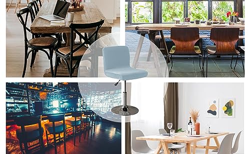 Image of LightInTheBox Bar Stool Cover Square Swivel Bar Chair Seat Velvet Bar Stool Protector Cover for Counter Height Medium Low Back Chairs (2 Pack) (Sky Blue)