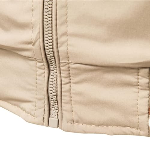 CNSTORE casacos e jaquetas masculinos Jaqueta corta-vento manga longa gola com zíper Jaqueta masculi