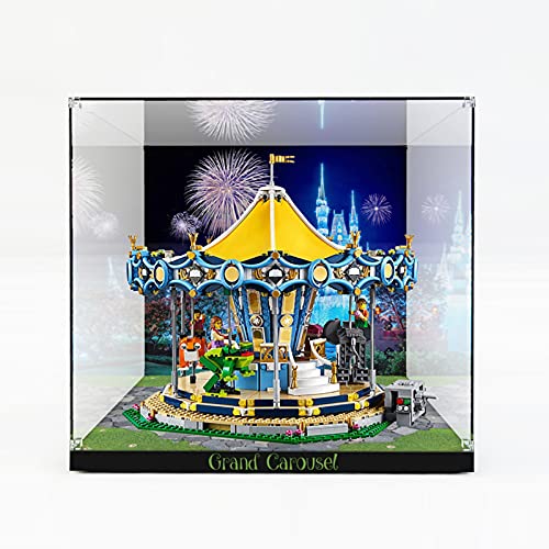 XJJY Acryl Vitrine/Box für Creator Expert Carousel Building Blocks Modelle - Staubdichtes Showcase Kompatibel mit Lego… – Bild 3