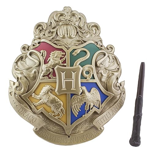 Image of Paladone - Harry Potter - Hogwarts Crest - Lamp with Control Wands Black