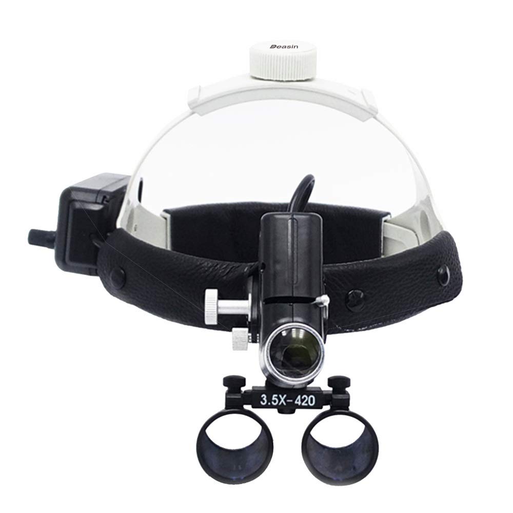 Lupas de aumento 3.5X con diadema ajustable 5W LED Headlight DY-106