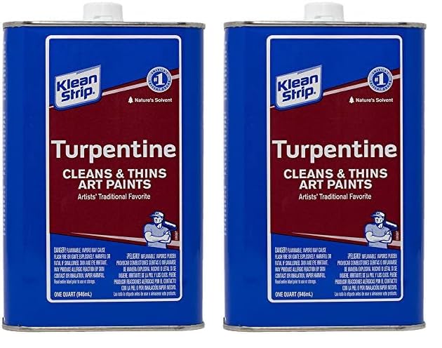 KLEAN-STRIP QGT69 paint thinner, 1-Quart, 32 Fl Oz Cleans & Thins Art Paints (Pack of 2)