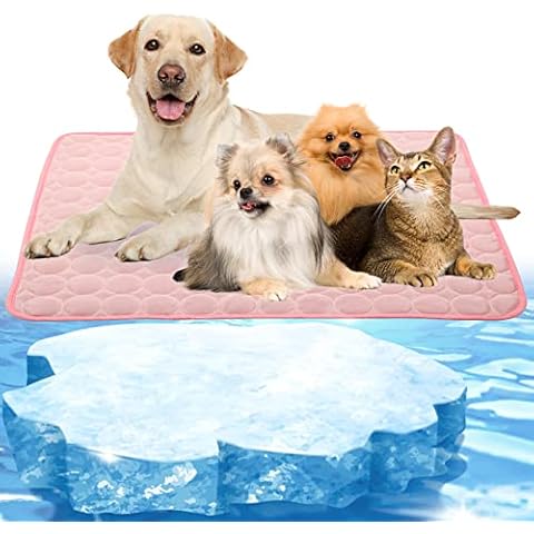 Mojonnie Dog Cooling Mat, Pet Cooling Pads for Dogs, Summer Cooling Bed for Cats, Portable Pet Cooling Cushion for Home or Outdoor Cover