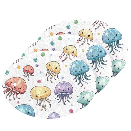 Esponjas absorbentes de colores de medusas de dibujos animados, borrador mágico, esponjas de limpieza multiusos para uso doméstico (3 unidades)
