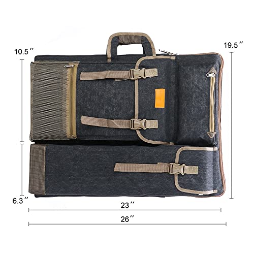 Transon 1812020050011 Art Portfolio Case Artist Backpack Canvas Bag Large 26 Inch X 19.5"Black Color thumb #1