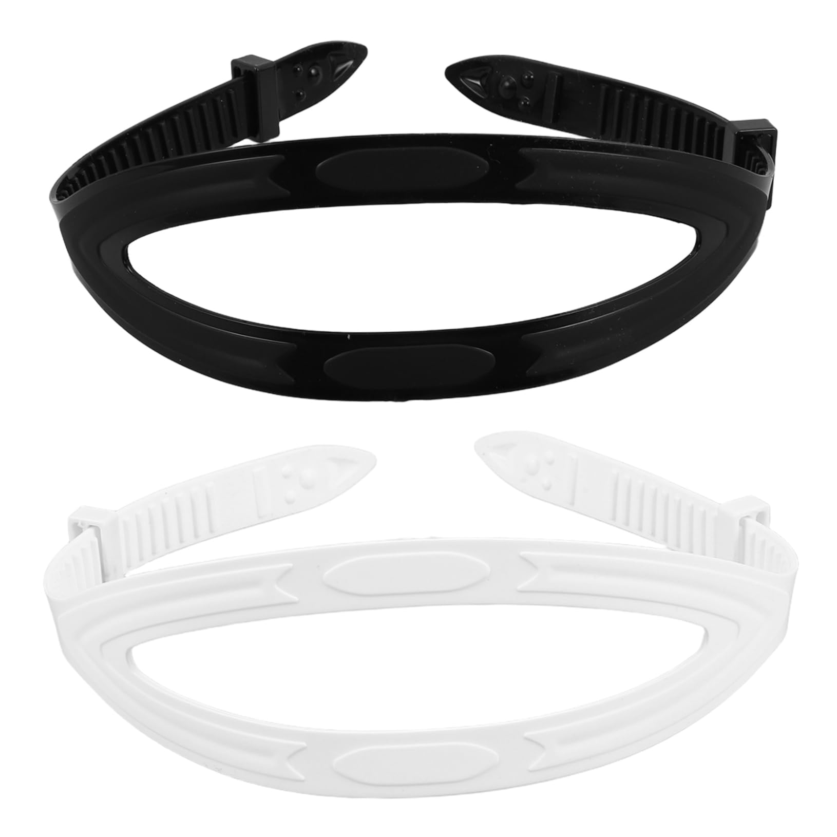 BRIGHTFUFU Dive Mask Strap Black Silicone 2pcs Universal Fit for Swim Goggles Scuba Diving Water Sports