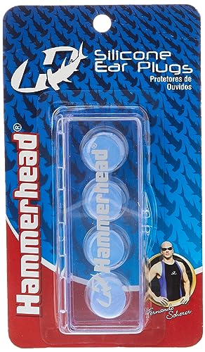 Protetor De Ouvido De Silicone - 4 Peças Hammerhead Unissex Azul Único