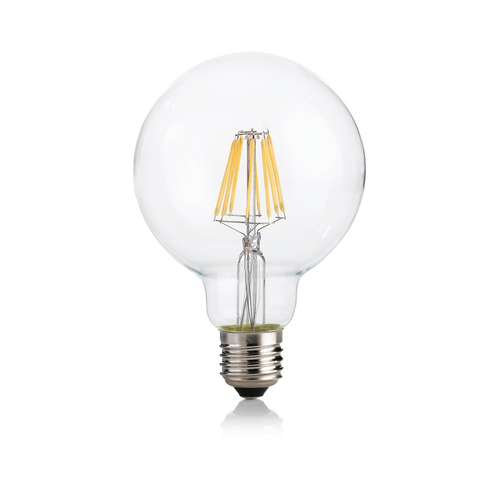 Ideal LUX Lampadina Classic e27 8w Globo d95 trasp 3000k Dim Lampadina LED