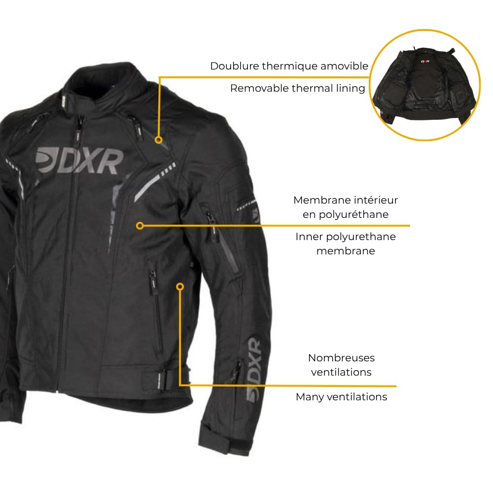 Blouson Moto SPARKER homme Homologué EN17092 A Toutes saisons L