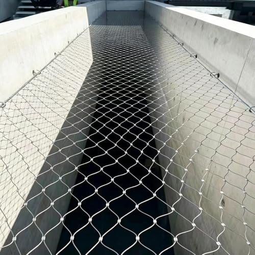 Evite caídas con la red de seguridad de acero inoxidable resistente para balcones 2