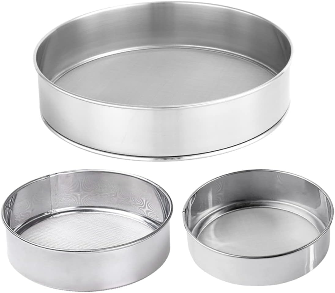 9-Piece Stainless Steel Fine Mesh Sifter Set for Baking and Kitchen Use