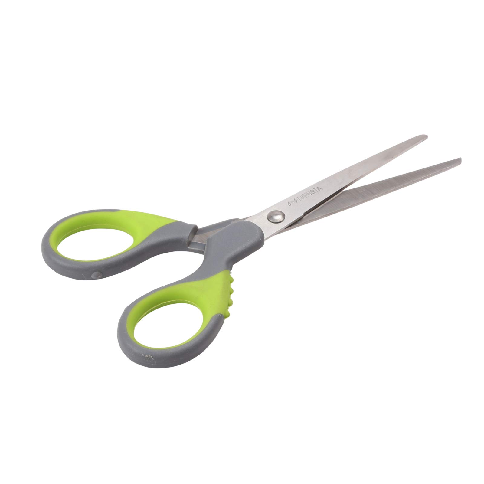 NirostaSoftgrip Scissors Praktika 17cm, Stainless Steel, Grey/Green, 17 cm