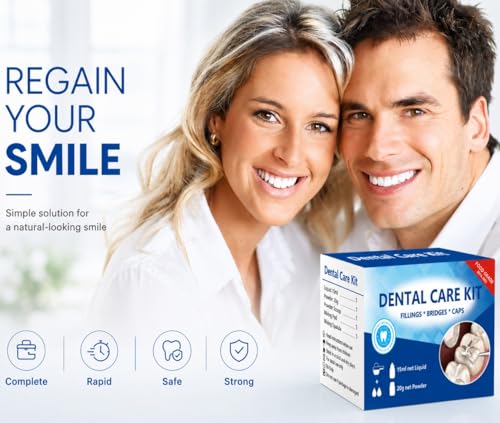 Image of Tooth Repair Kit Zinc Oxide Eugenol Cement Dental Care Kit, Temporary Teeth Replacement, Dental Care Repair for Broken Chipped Teeth, Crown Fillings & Bridges 2PCS