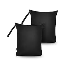 OTraki 2 Pezzi Sacchetto Impermeabile Viaggio, 40 x 50cm Wet Bag Pannolini Lavabili Riutilizzabile Portabiancheria Sporca con Zip per Costume da Bagno Palestra Telo Mare