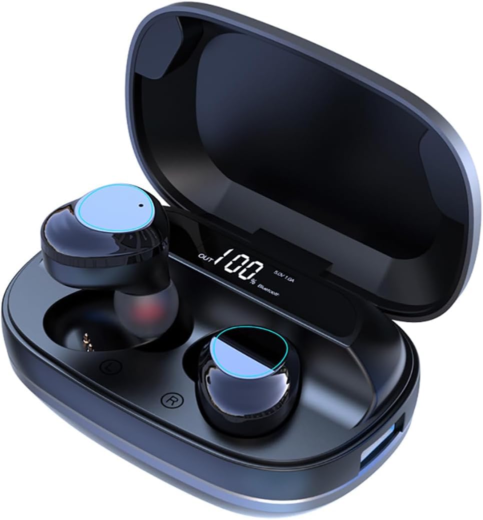 Wireless Headphones Bluetooth Earbuds Binaural LED Digital Display Water and Sweat Resistant 2000mAh Charging Case to Charge Your