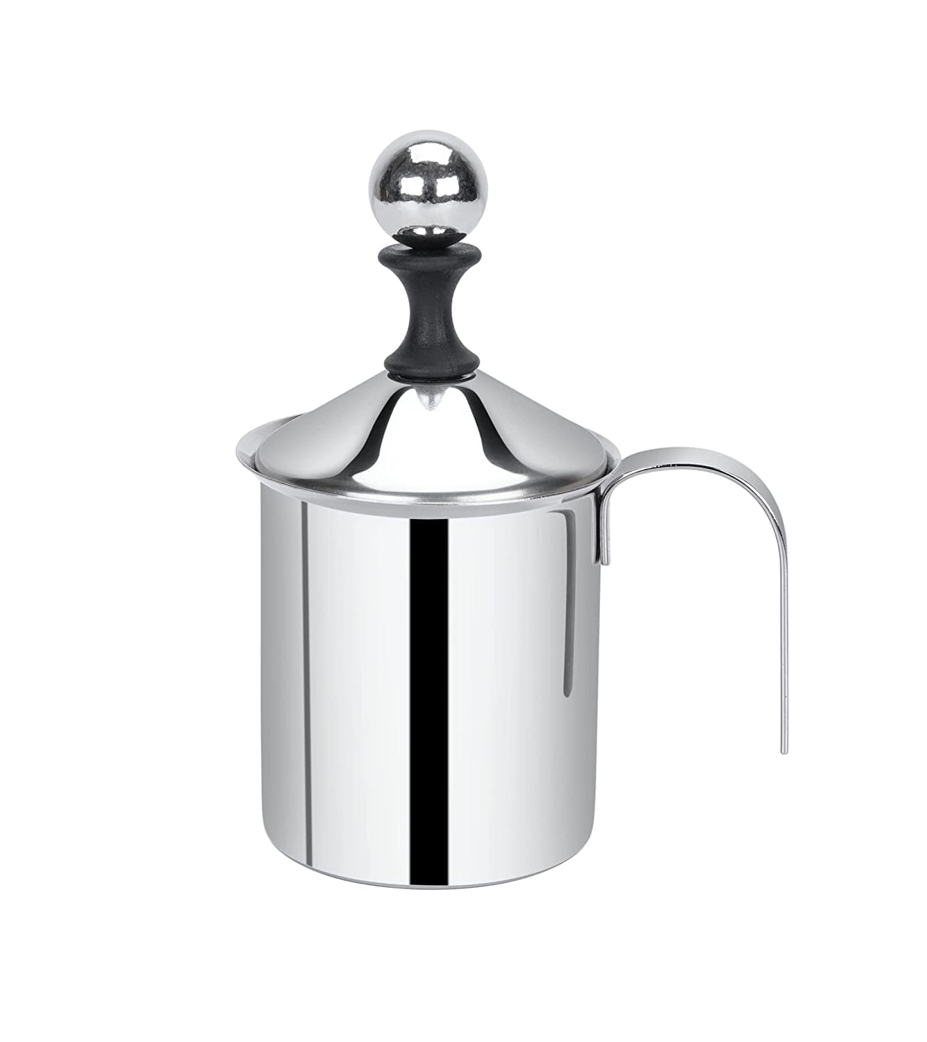 Sajani Stainless Steel Milk Frothers, Cappuccino Coffee Frother, Coffee Foam Maker, Milk Frother for Hot and Cold Coffee, Double Froth Pump (400 ML) (Pack of 1)-image-31