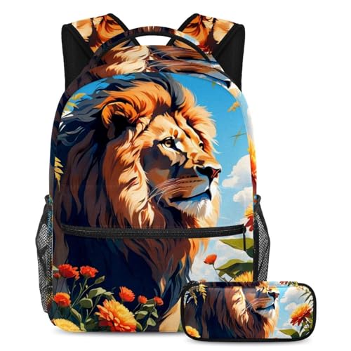 Sac à dos de grande capacité lion protégez le dos de votre enfant avec ce pack