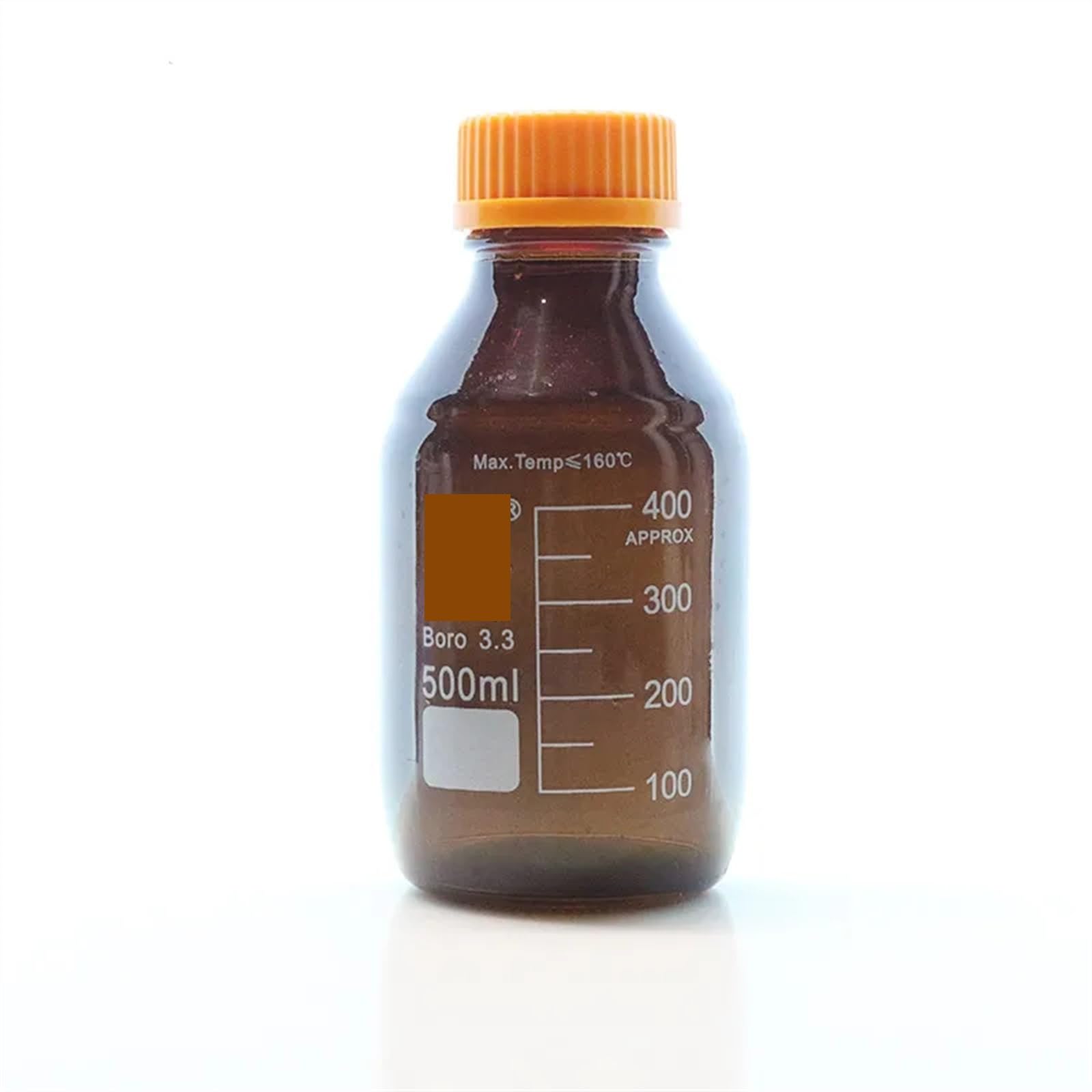 Reactivo Botella de Medios, Botellas de Vidrio Amarillo for reactivos Laboratorio, Paquete 8 Unidades, Varios tamaños(1000ml-1pcs)