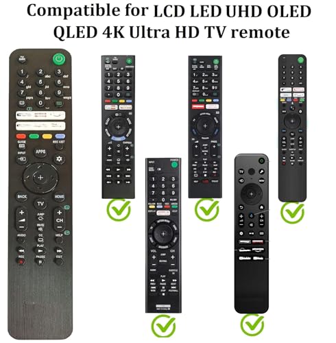 Image of Zieva Compatible With Sony Bravia Smart Tv Remote A-Without Voice -Hot Keys Netfix,Prim Videos, Y0Utube Music, Go0Gle Play, Hotstar And Y0Utube Use For LCD LED OLED QLED UHD 4K ) RM - L1770 ),Black
