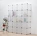 UNICOO - Multi Use DIY 20 Cube Organizer, Bookcase, Storage Cabinet, Wardrobe Closet - (Regular Cube, Semi-Transparent)