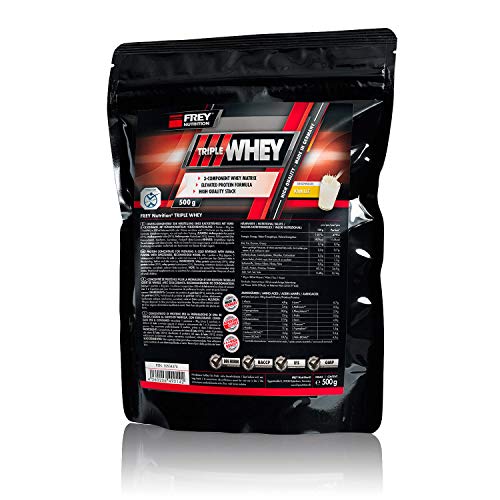 Frey Nutrition Whey Protein Vanille Zipp-Beutel, 1er Pack (1 x 500 g)