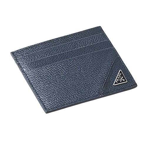 Prada Micro-grain Leather Card Case Holder, Navy 2MC223