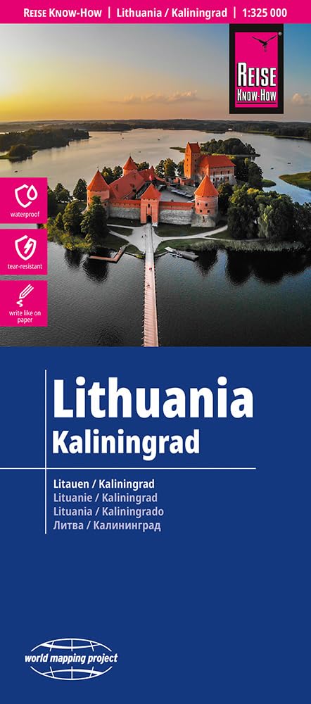 Reise KnowHow Landkarte Litauen und Kaliningrad  Lithuania and Kaliningrad