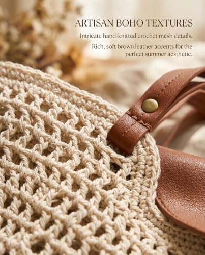 Bolso tejido tipo tote para mujer con cremallera y forro miniatura 2