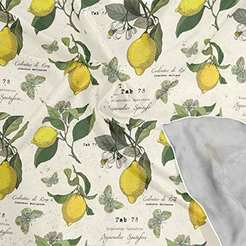 ALAZA Lemon and Butterflies Vintage Square Scarf Polyester Lightweight Fashion Elegant Head Neck Scarf Kerchief for Women Girls4