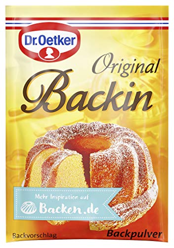 Dr. Oetker Original Backin 18 x 10er Pack Backpulver je Tüte 16 g feines Backtriebmittel zum Kochen und Backen ideal für Kuchen Waffeln Pizza & Co. vegan