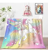 Inneroam Unicorn Blanket Gifts for Girls-50 * 60" Fleece Throw Blankets for Girls Kids Baby Showe...