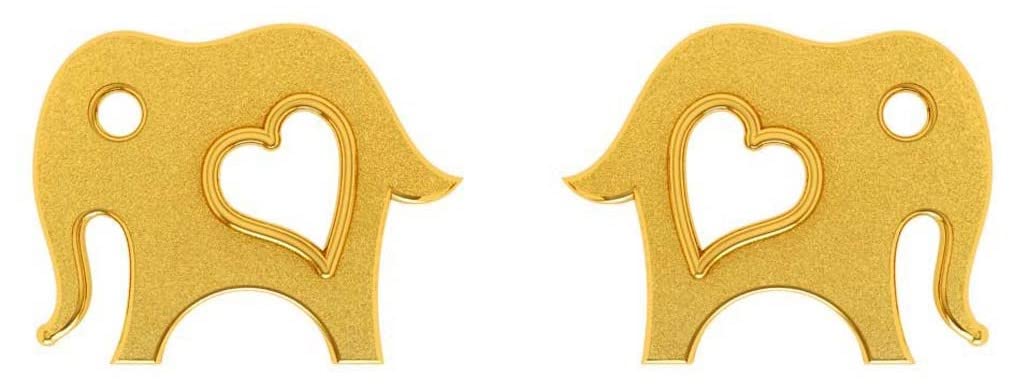 P.C. Chandra JewellersWomen Yellow Gold 14Kt (585) Elephant Studs Earring
