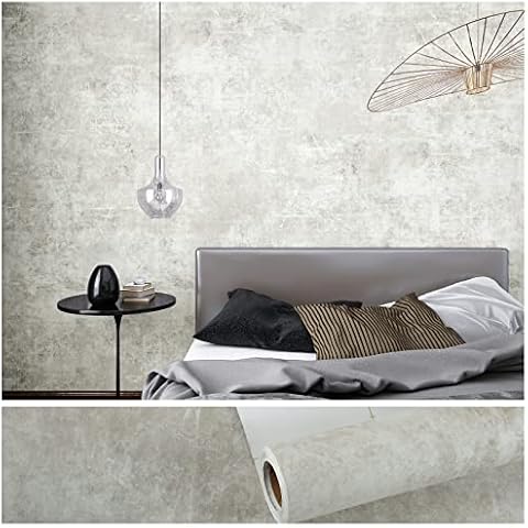 VEELIKE 15.7''x118'' Concrete Wallpaper Cover