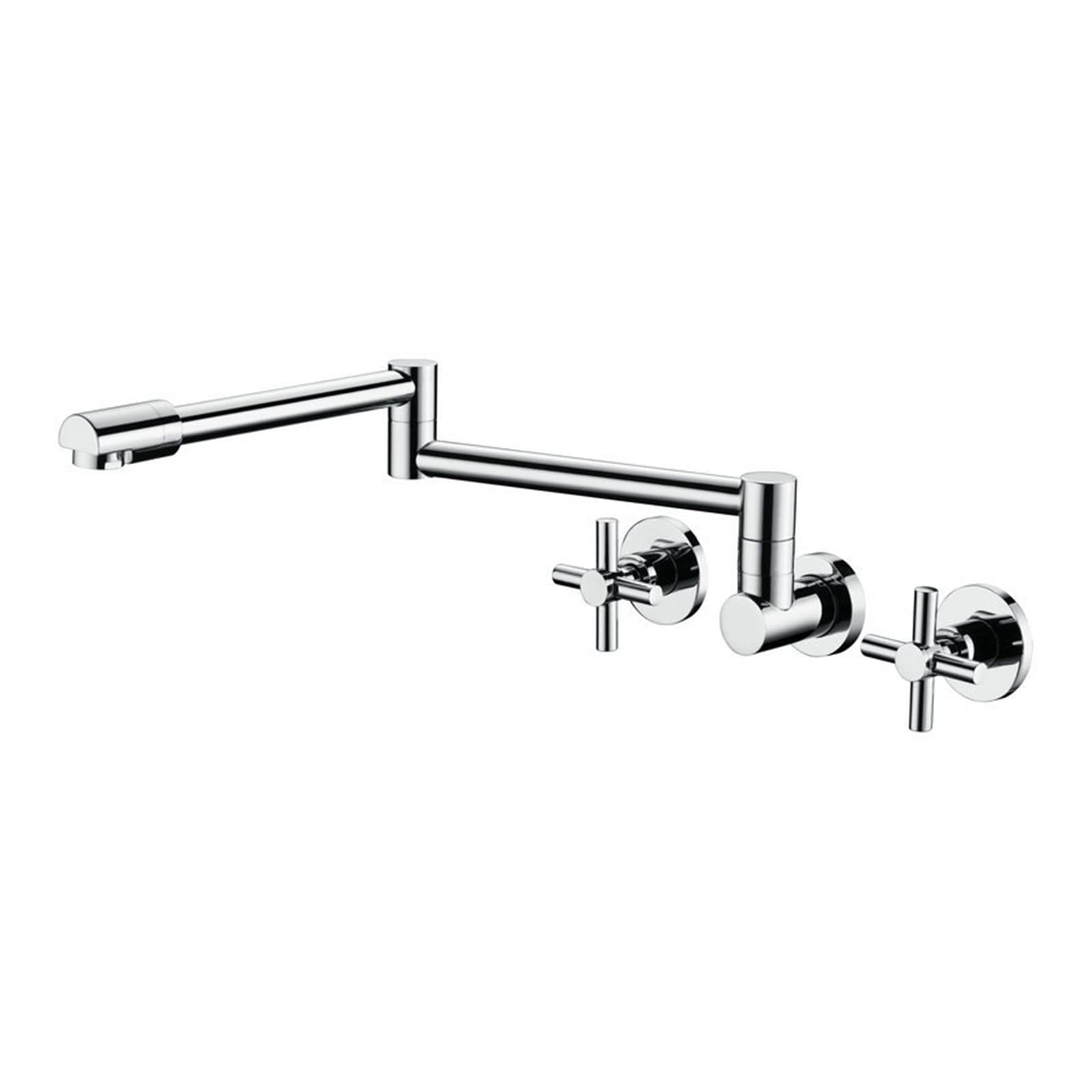 Rubinetto per Riempire Pentole, Rubinetto Universale Girevole Pieghevole A Parete, Interamente in Rame, per Acqua Calda E Fredda, Opzionale, per Lavello da Cucina, per La（Cold-A）