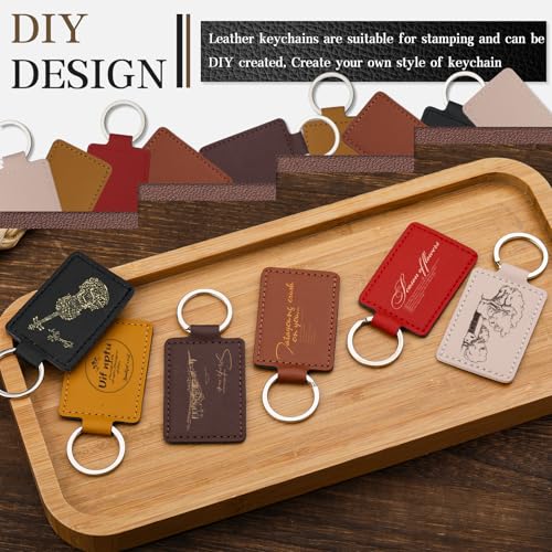 30Pcs Leather Key Fob Kit, Leather Keychains Laser Engraving Blanks - Image 5