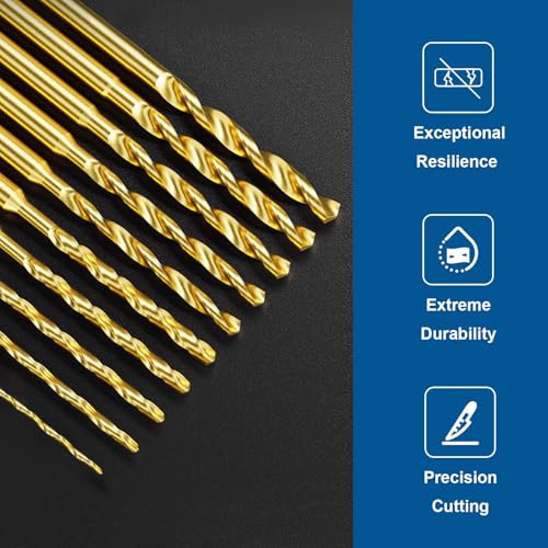 10Pcs HSS Mini Micro Drill Bit Set, 2.35mm Shank Burr Precision Small Twist Drill Bit Set, 0.6mm-2.2mm Micro Engraving Drill Bits for Jewelry DIY Resin Amber Walnut Circuit Board Wood Beeswax Leather 5 10Pcs HSS Mini Micro Drill Bit Set, 2.35mm Shank Burr Precision Small Twist Drill Bit Set, 0.6mm-2.2mm Micro Engraving Drill Bits for Jewelry DIY Resin Amber Walnut Circuit Board Wood Beeswax Leather - Image 5