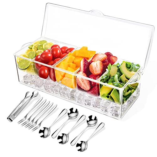 Condiment Tray with Stainless Steel...