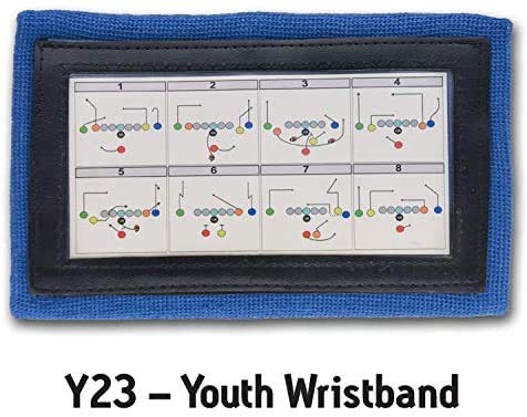 Image of Y23 - Football Wristbands - Wrist Coach - QB Wristband - Football Play Wristbands - Playbook Wristband