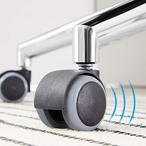 OBN86BK Sedia Ufficio Poltrona Girevole e Regolabile, Poggiatesta Braccioli Pieghevoli Inclinazione Oscillante, Fodera in Rete, Carico max150 kg, Altezza dello Schienale: 65 cm, Nero, cm - Sedia gaming - Immagine 7